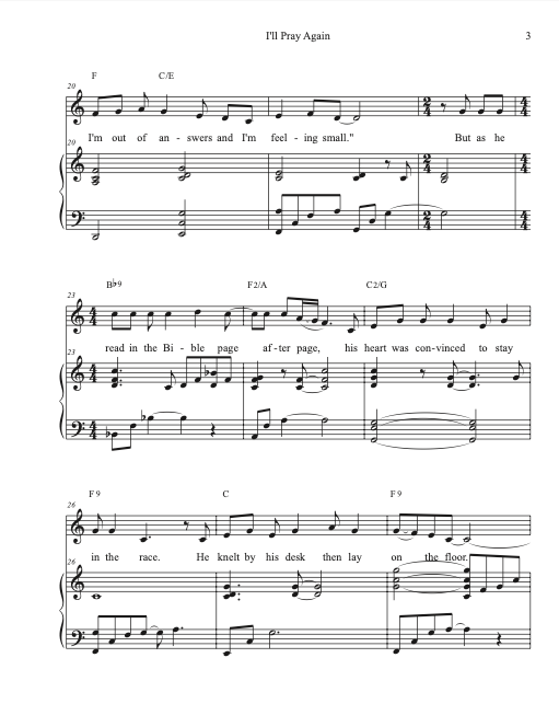 I'll Pray Again | Solo with Piano PDF