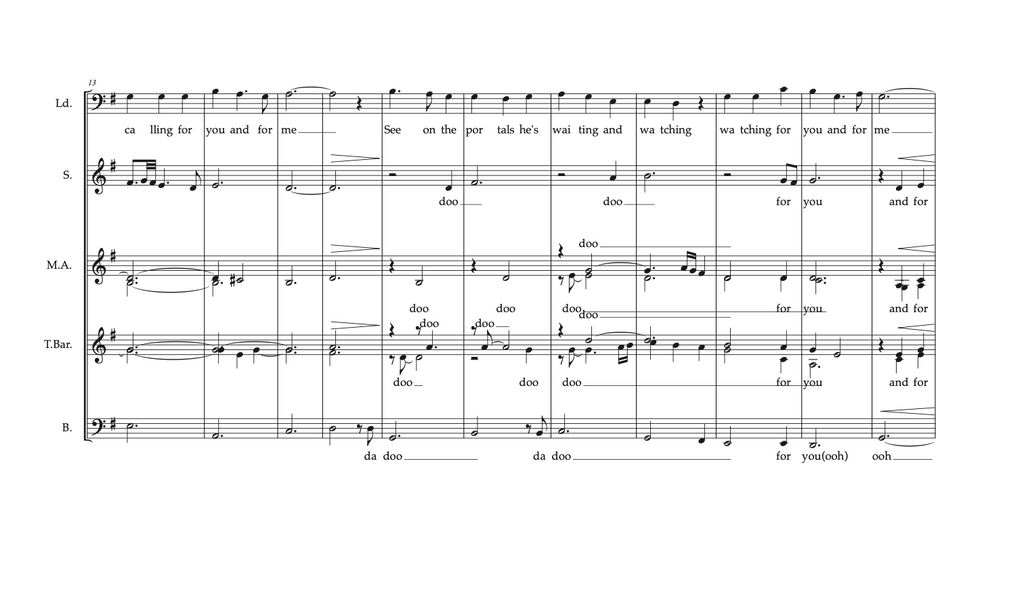 Softly and Tenderly | A Cappella Studio Chart