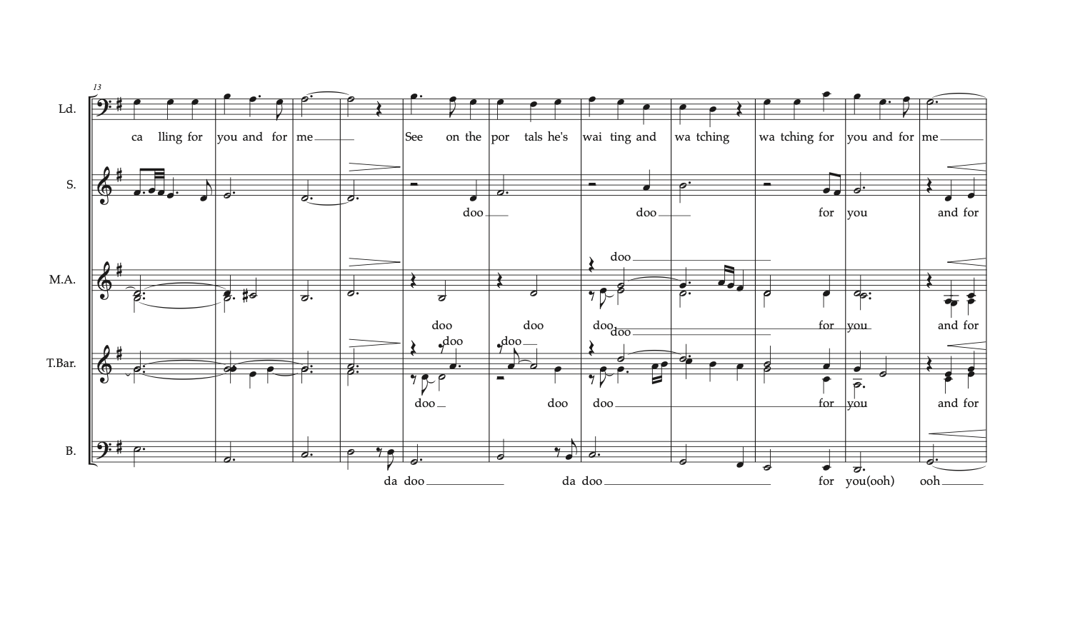 Softly and Tenderly | A Cappella Studio Chart